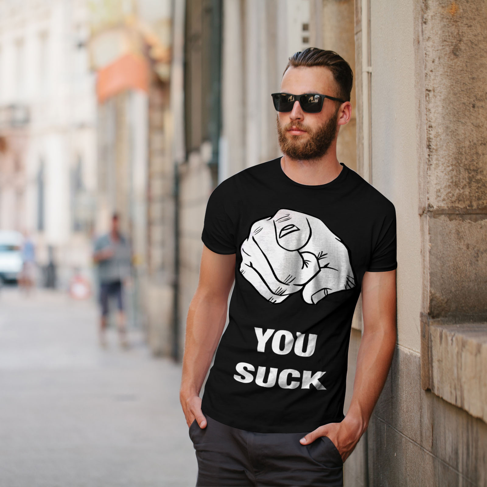 Wellcoda You Suck Offensive Funny Mens T Shirt Body Graphic Design