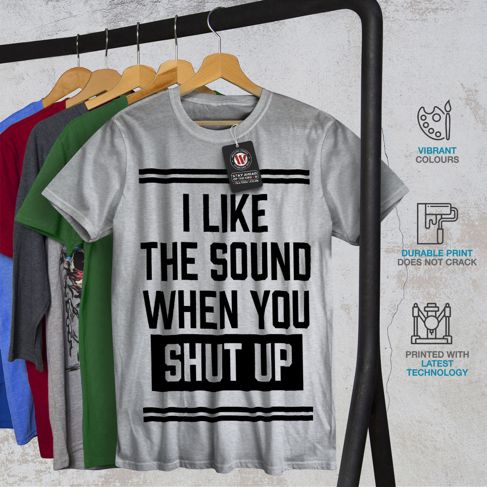 Wellcoda Shut Up Offensive Funny Mens T Shirt Be Graphic Design