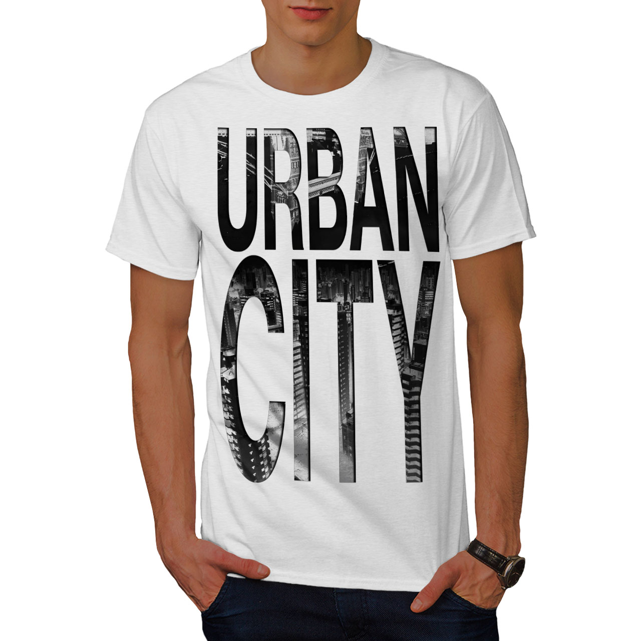 Wellcoda Urban City Life Mens T Shirt Metropolitan Graphic Design