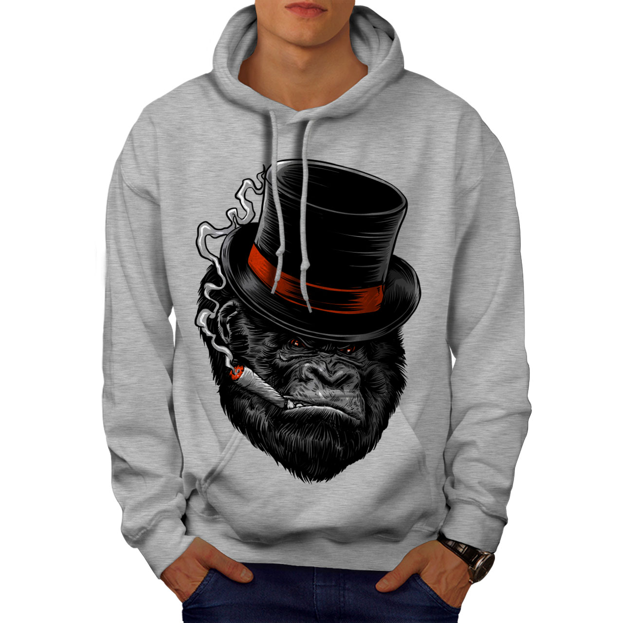 Wellcoda New Mens Hoodie, Ape Casual Hooded Sweatshirt | eBay