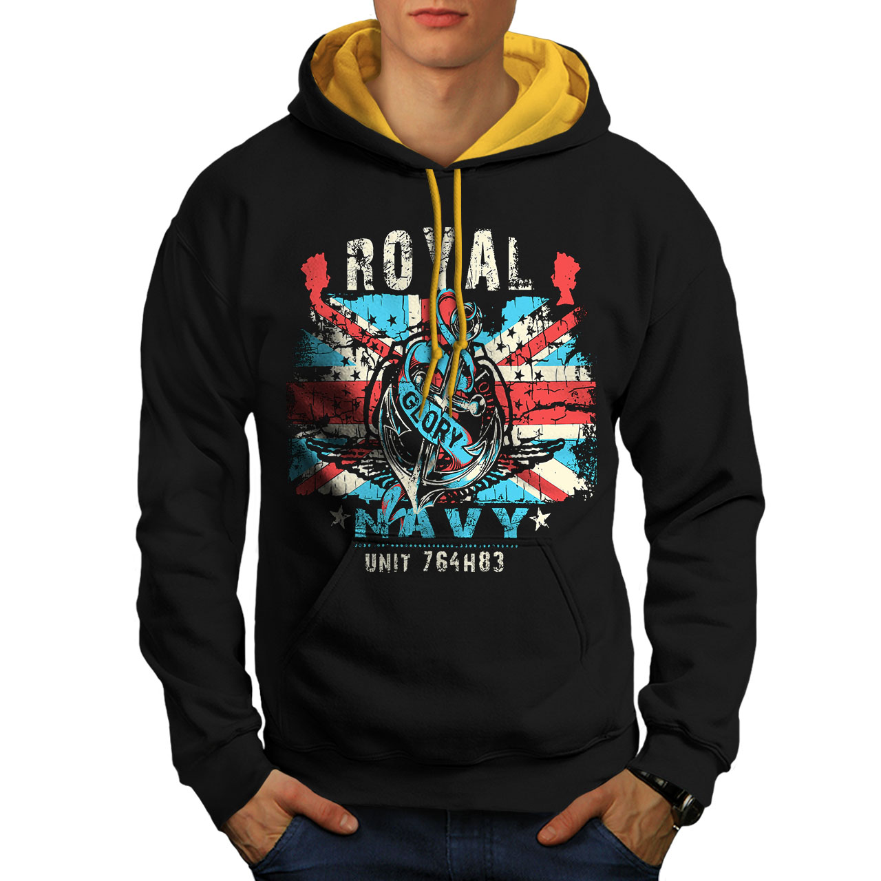 mens navy hoodie uk