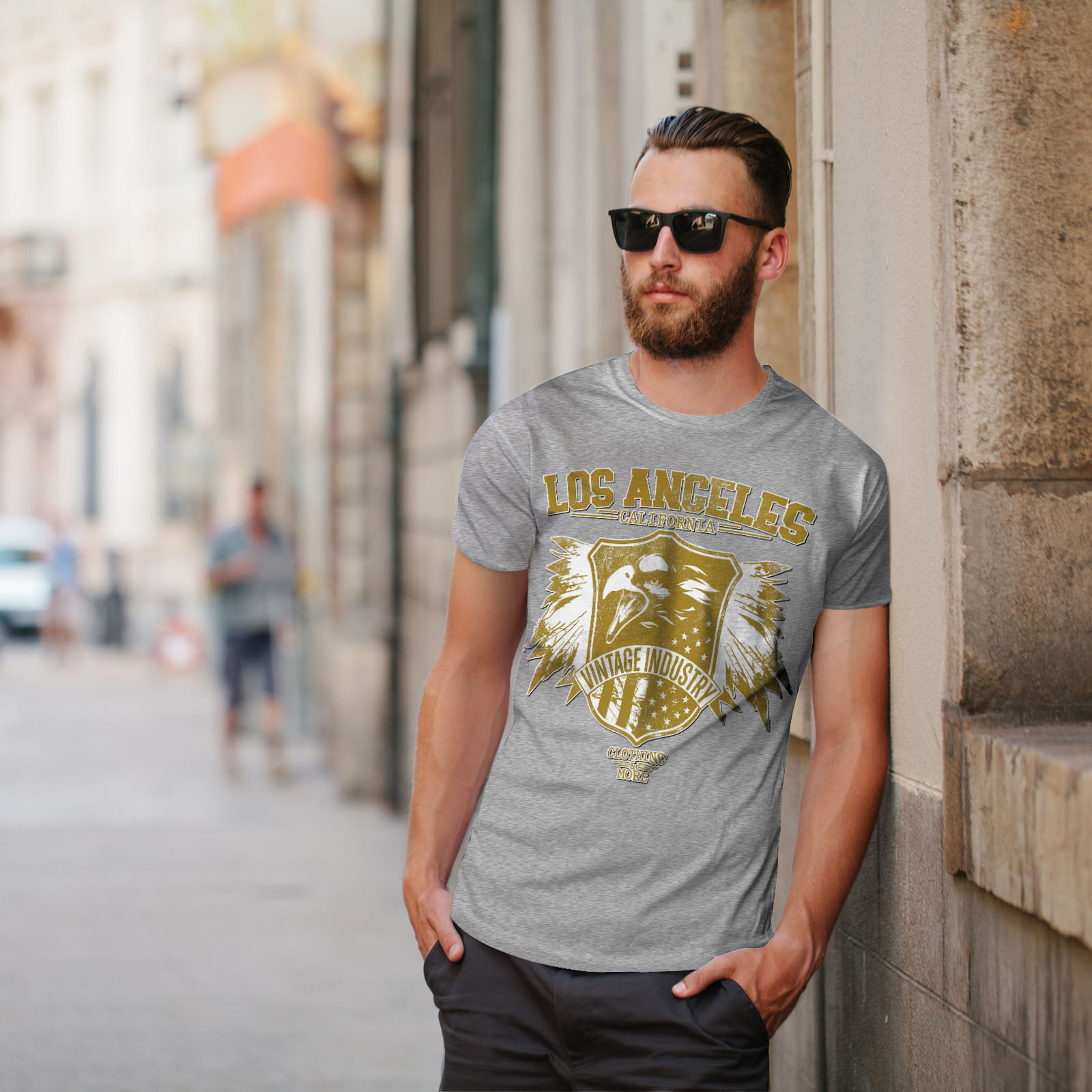 Vintage Style Eagle T Shirt Design