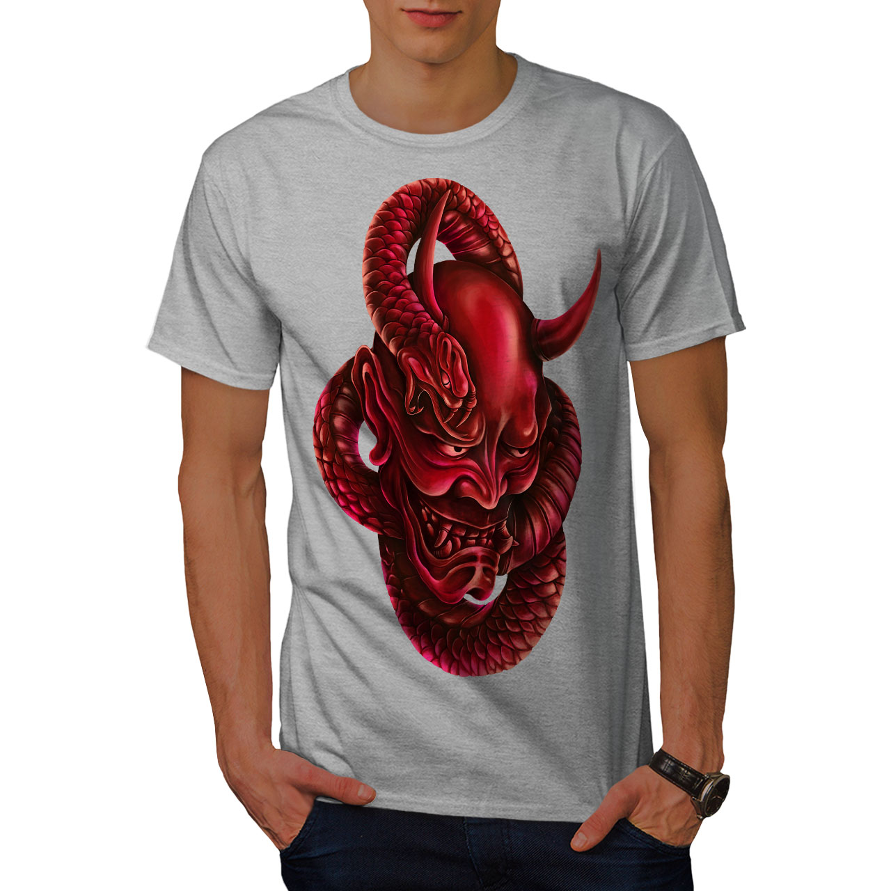 shirt with devil face