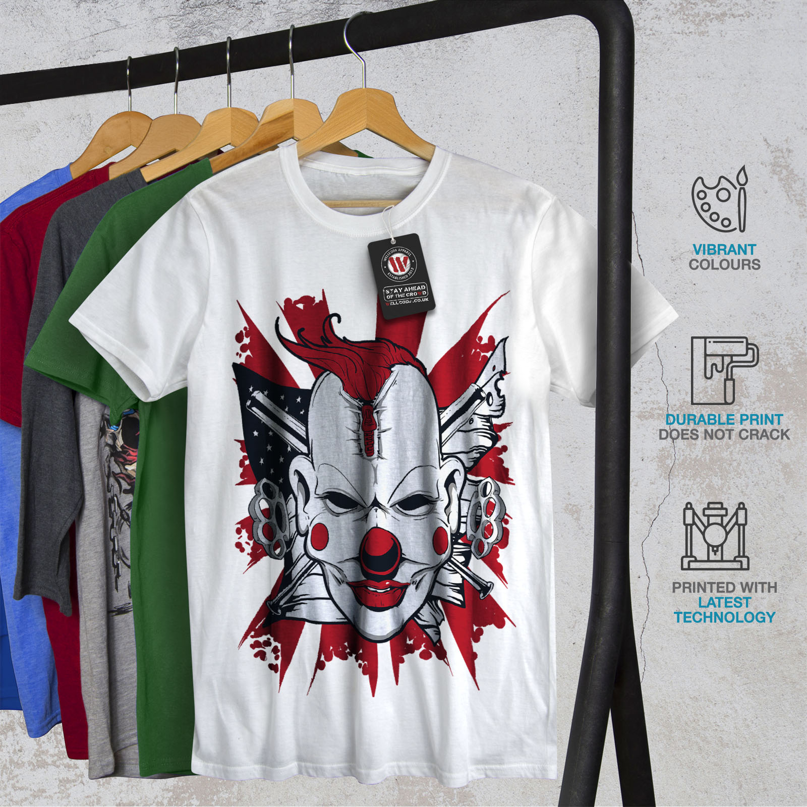 psycho clown t shirt