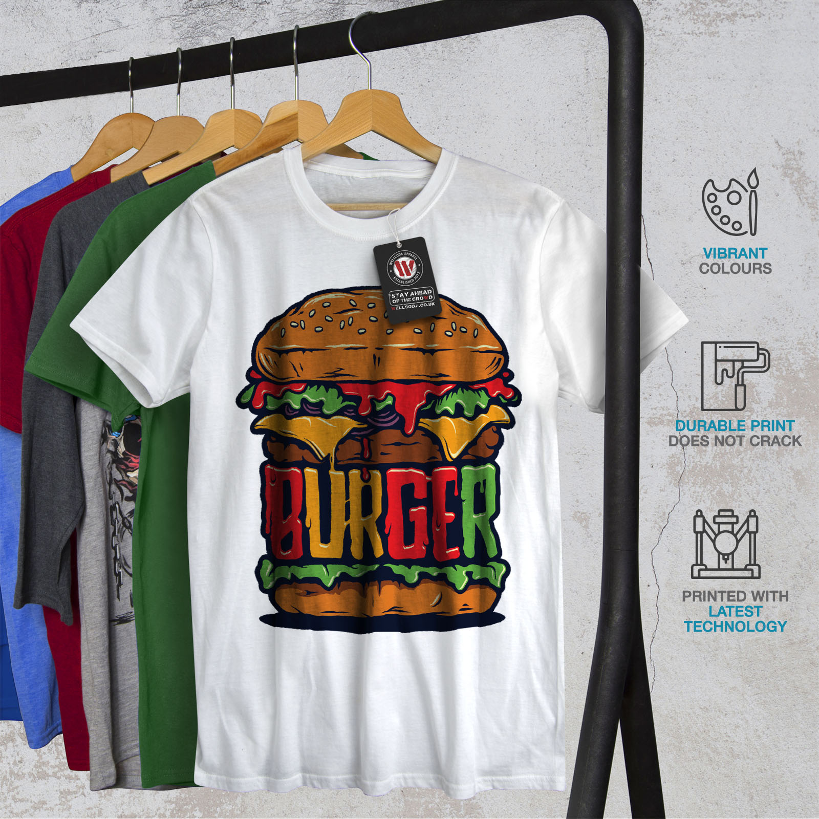 all american burger t shirt