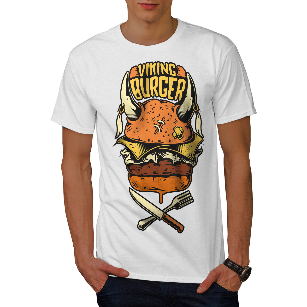 Wellcoda War Burger Food Funny Mens T Shirt Graphic Design Printed Tee Ebay