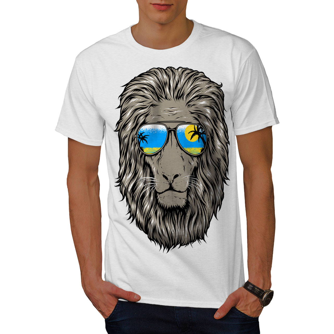 lion on the beach shirt