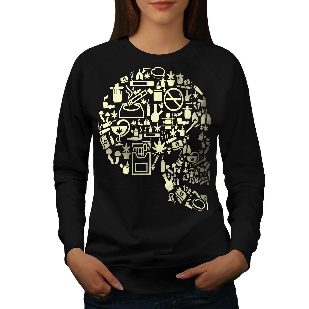 womens skull sweatshirt