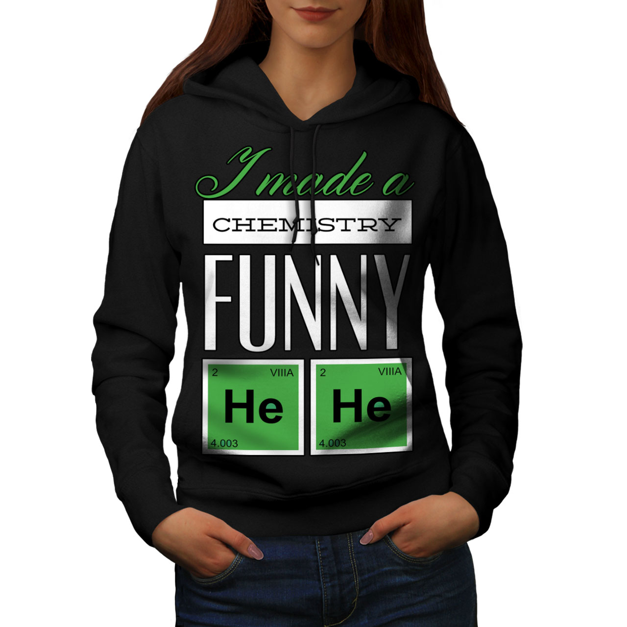 chanukah periodic table chemistry funny adult black hoodie