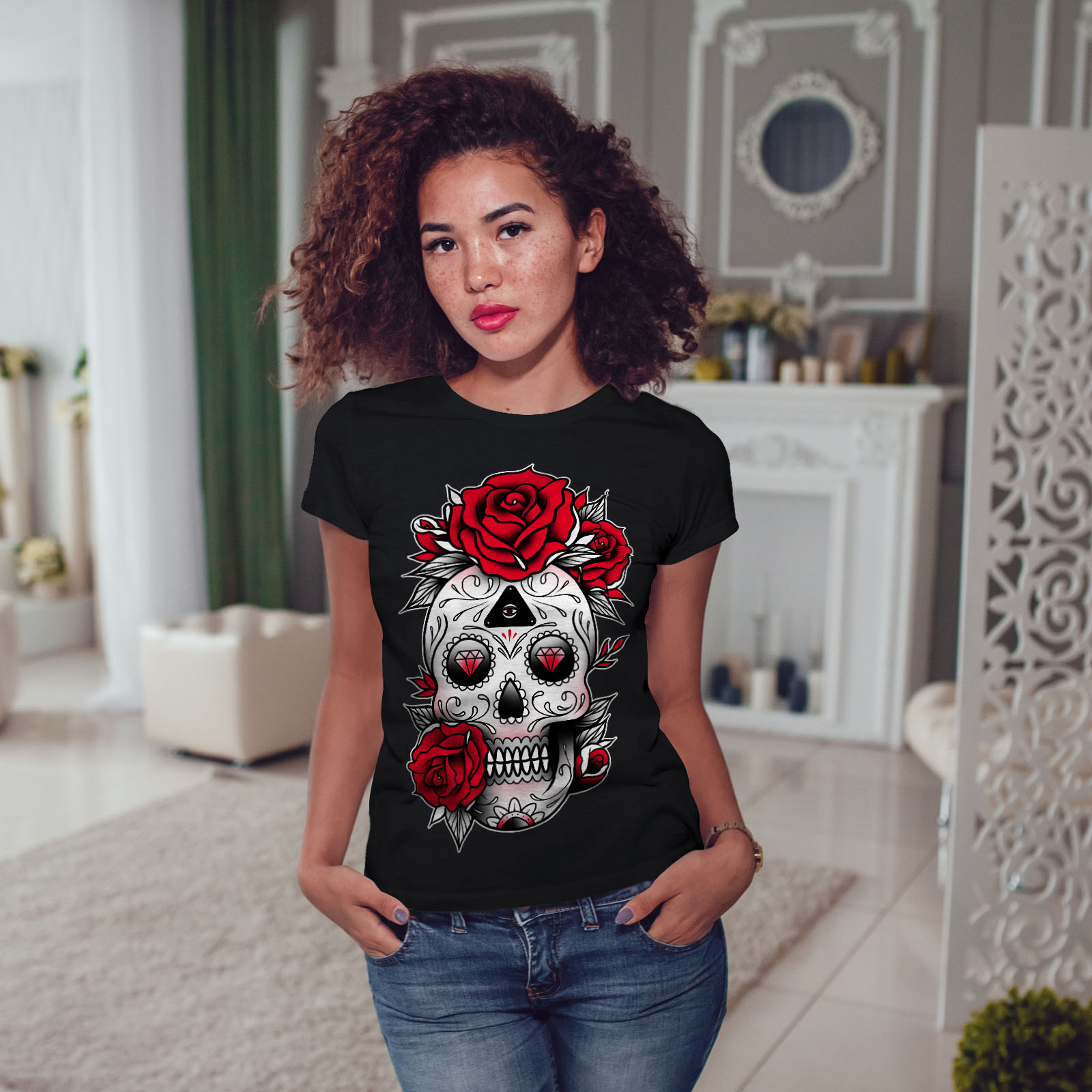 t shirt with skull