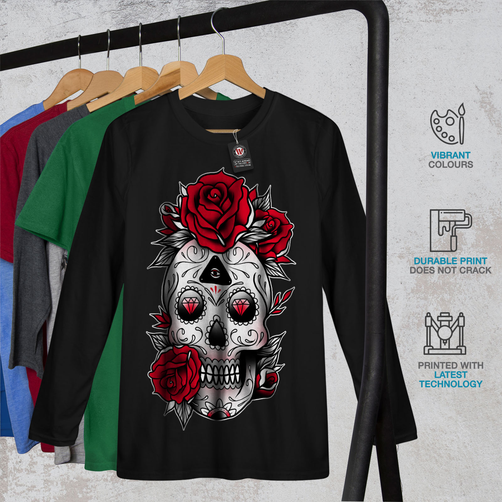 sugar skull t shirt dress