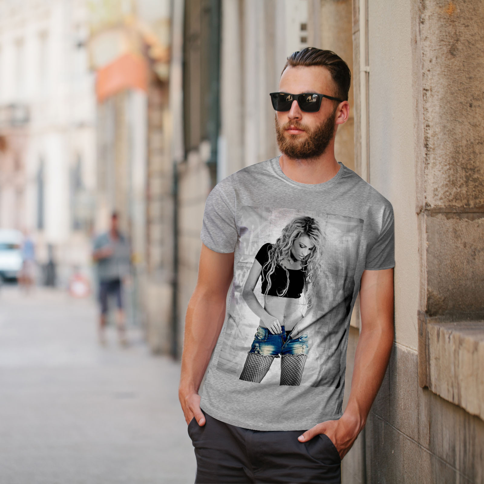 Wellcoda Lingerie Adult Girl Mens T-shirt, Panties Graphic Design