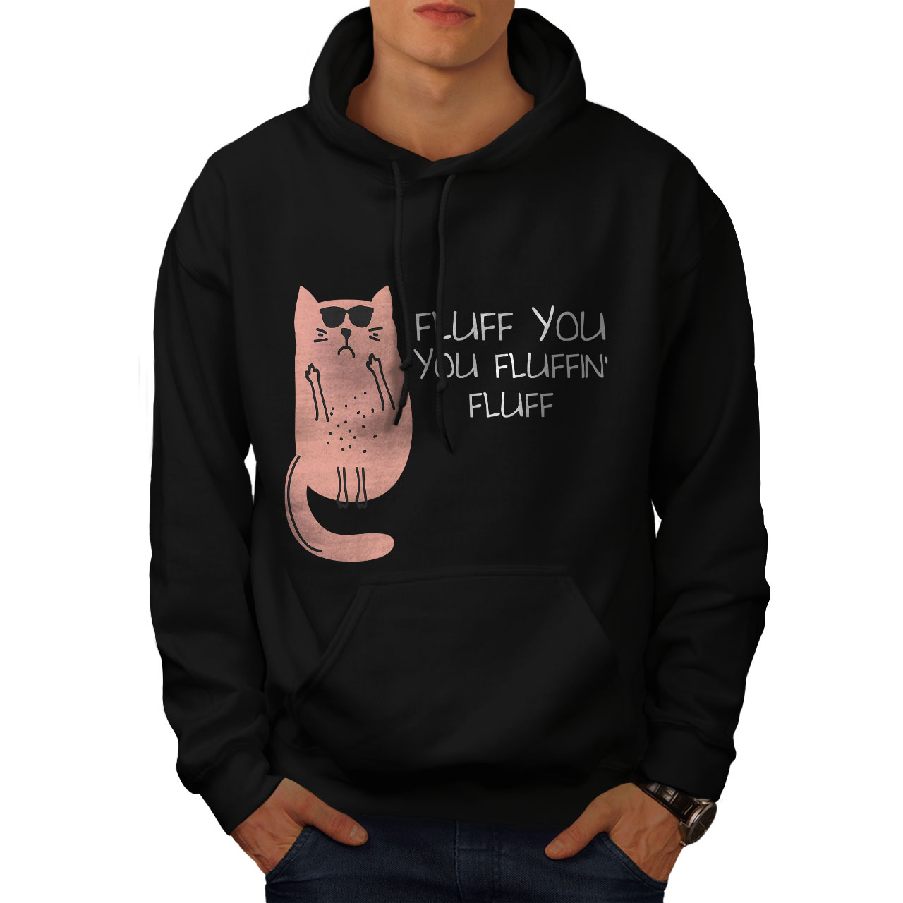 fluffy men hoodie