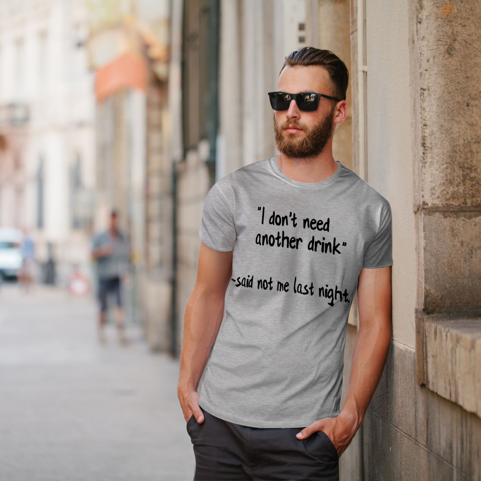 Wellcoda Funny Drink Quote Mens T-shirt, Slogan Graphic Design Printed Tee