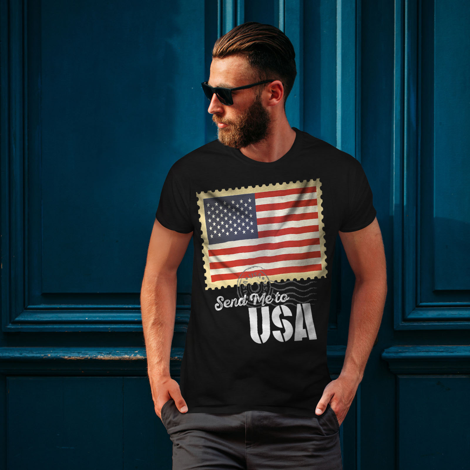 usa flag t shirt mens