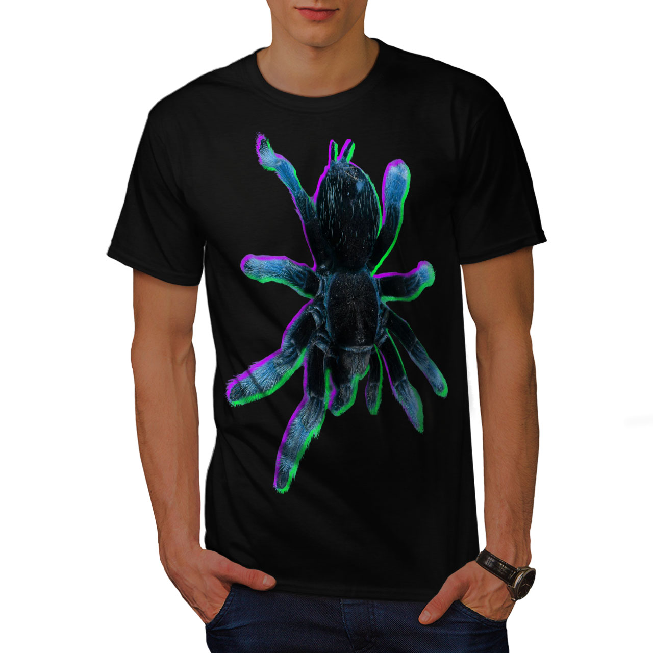 black spider shirt