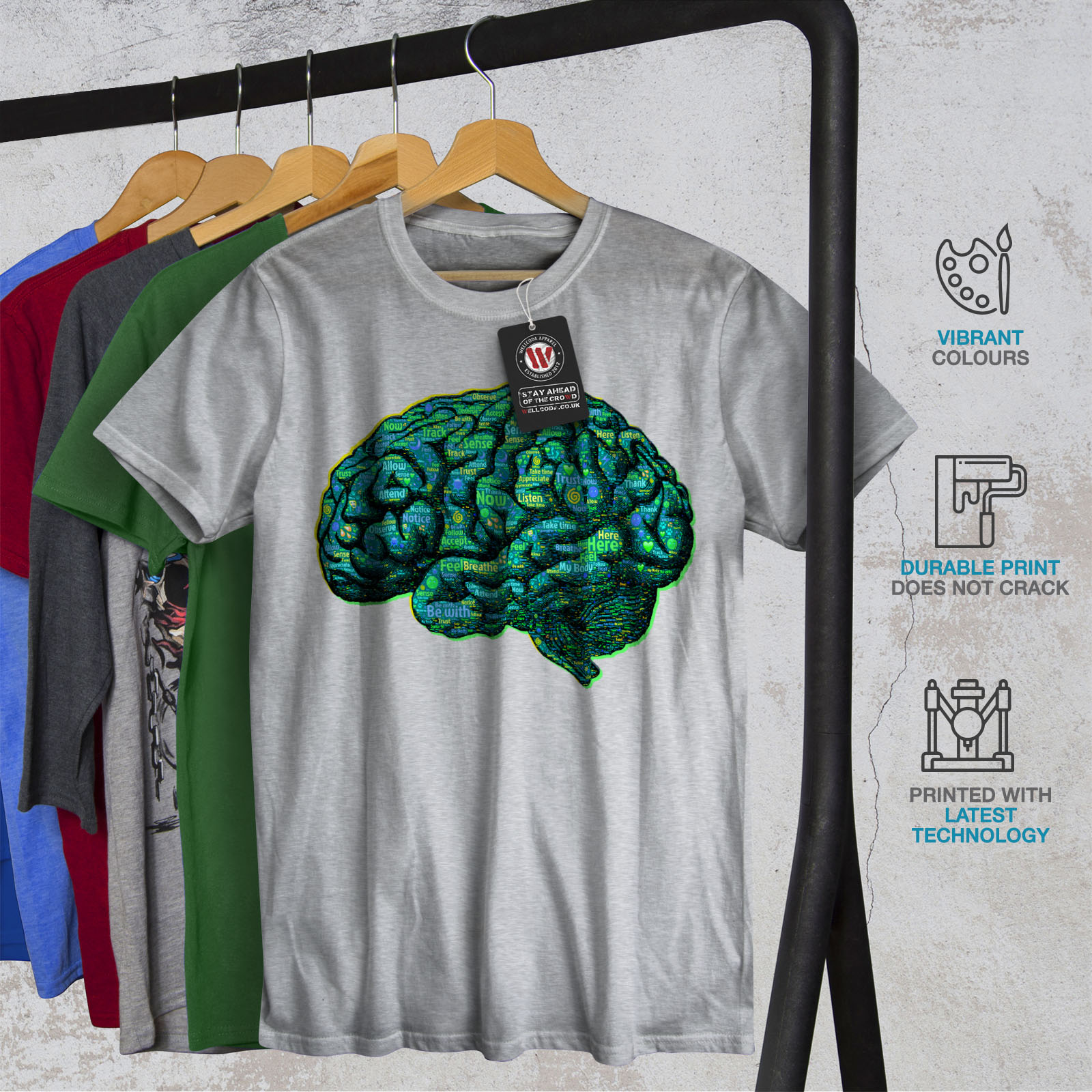 Wellcoda Human Brain Scan Mens T Shirt Organ Graphic Design Printed Tee Ebay 4805