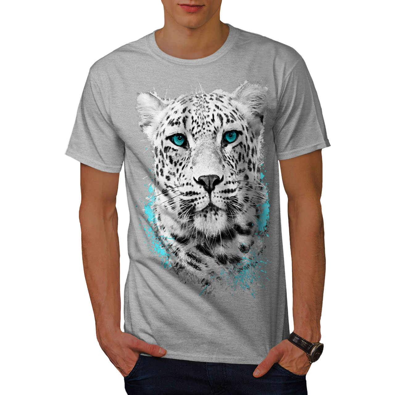 Wellcoda Tiger Animal Wild Cat Mens T-shirt, Noble Graphic Design Printed  Tee