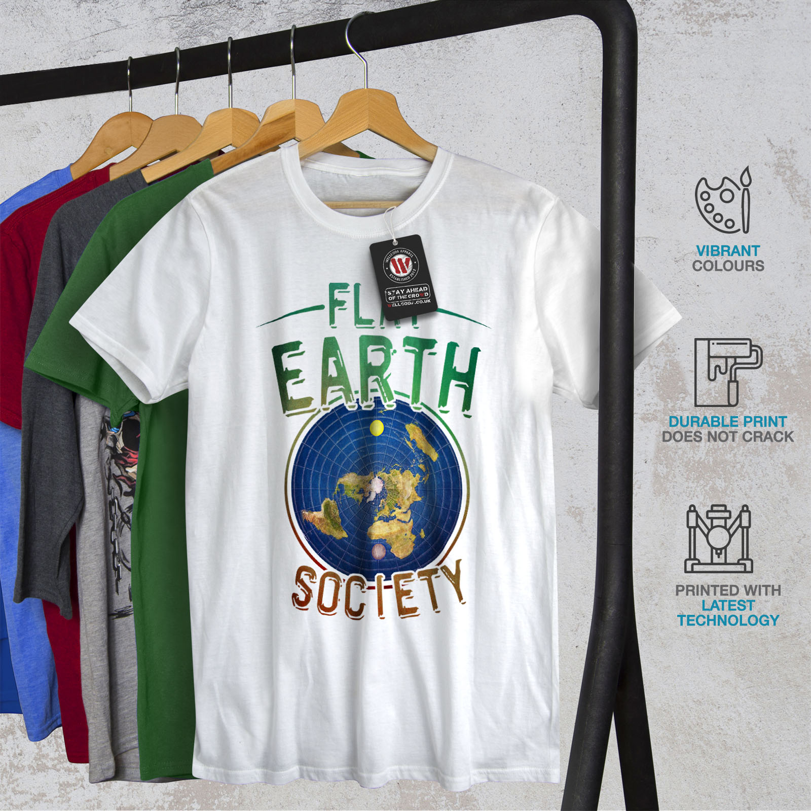 flat earth society t shirt