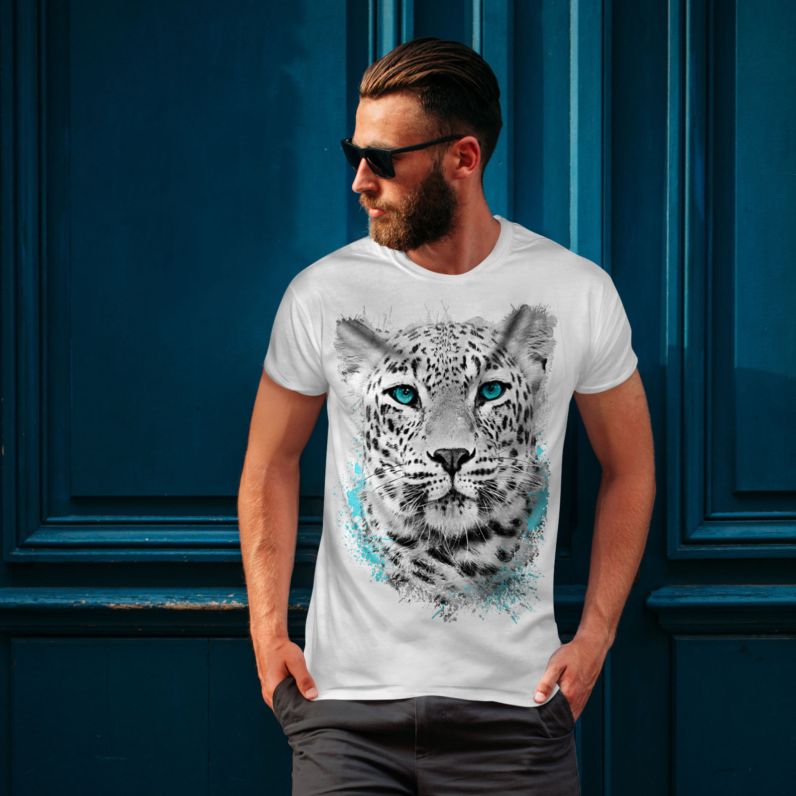 Wellcoda Tiger Animal Wild Cat Mens T-shirt, Noble Graphic Design Printed  Tee