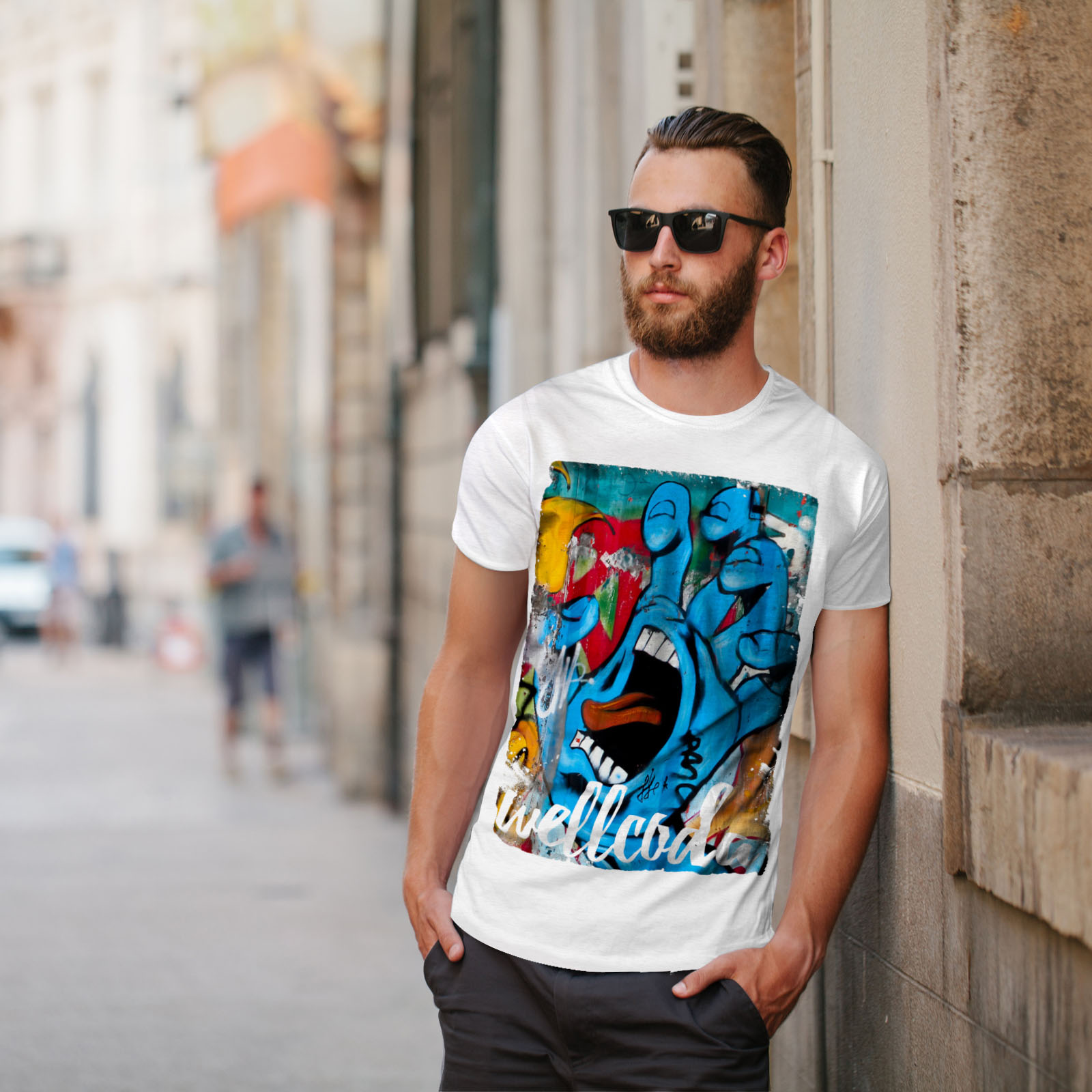 Wellcoda Graffiti Design Mens T-shirt, Street Graphic Design Printed ...