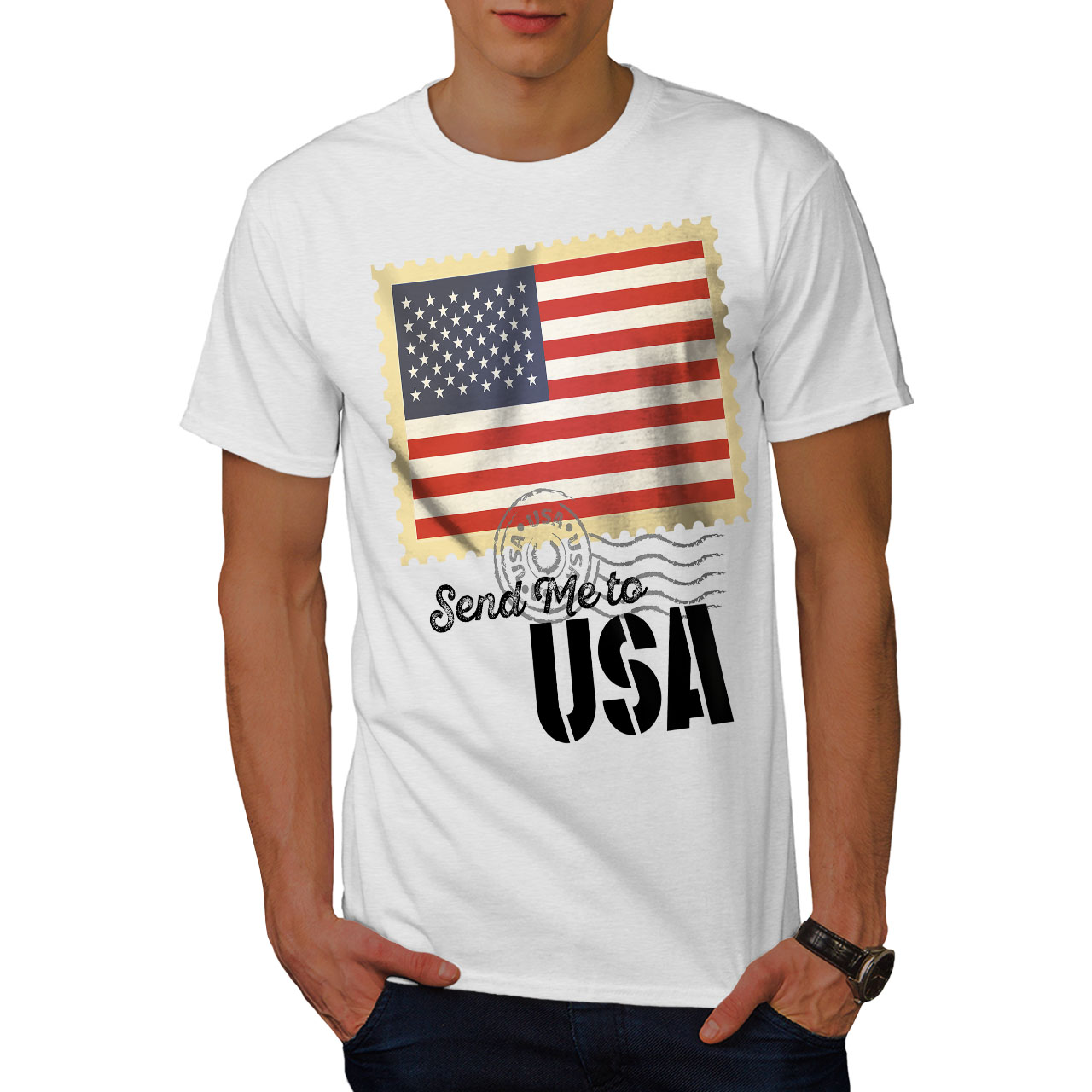 usa flag t shirt mens