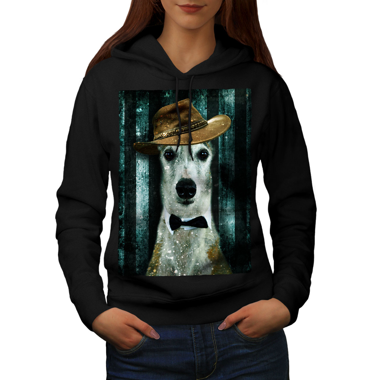 Wellcoda Greyhound Cute Funny Womens Hoodie, Funny Design On The