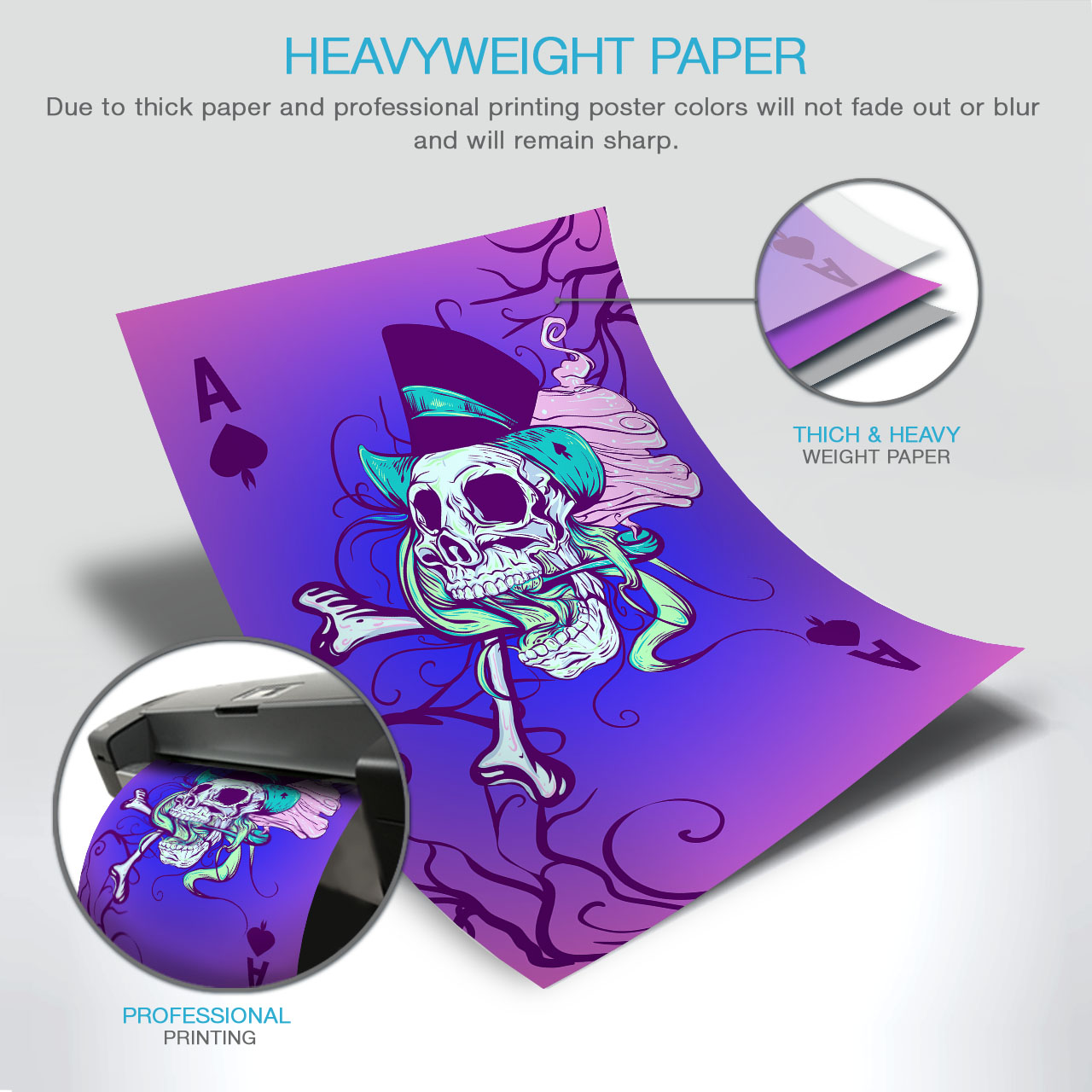 Ace of Spades Card Matte//Glossy PosterWellcoda