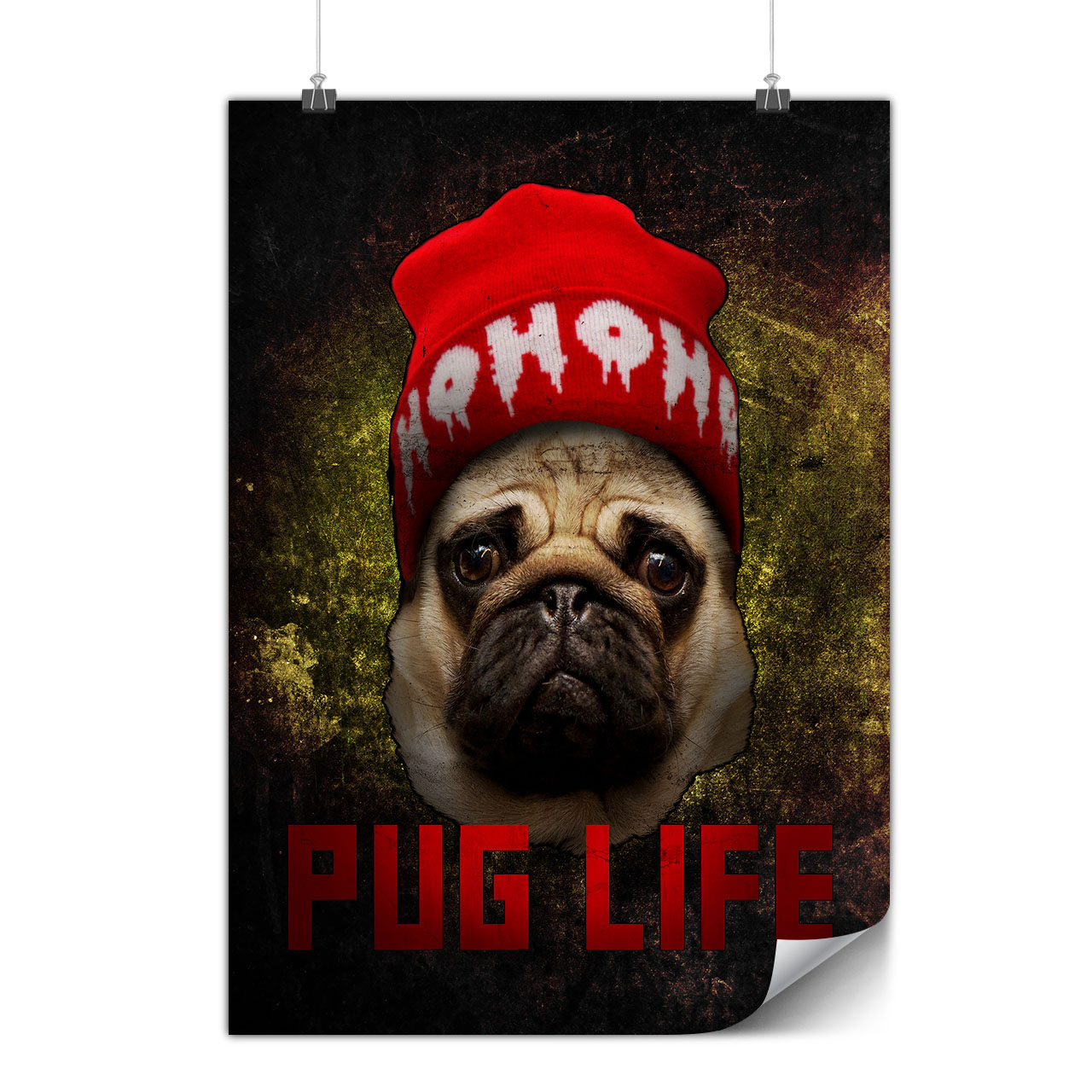 Cool Pug Meme Matte//Glossy PosterWellcoda